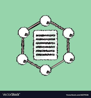 Flat icon design collection molecule and lattice vector image