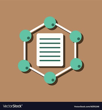 Flat icon design collection molecule and lattice vector image
