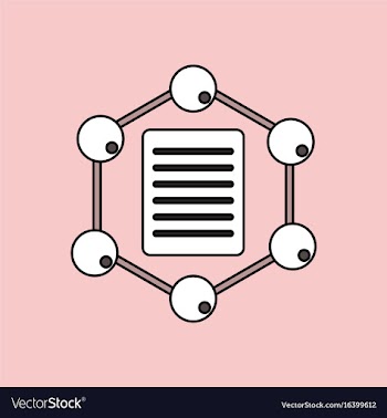 Flat icon design collection molecule and lattice vector image