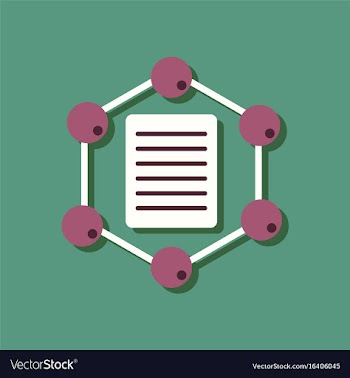 Flat icon design collection molecule and lattice vector image