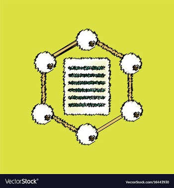 Flat icon design collection molecule and lattice vector image