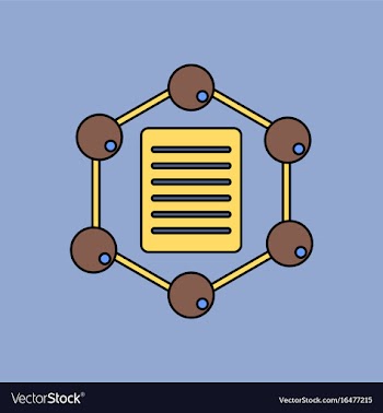 Flat icon design collection molecule and lattice vector image
