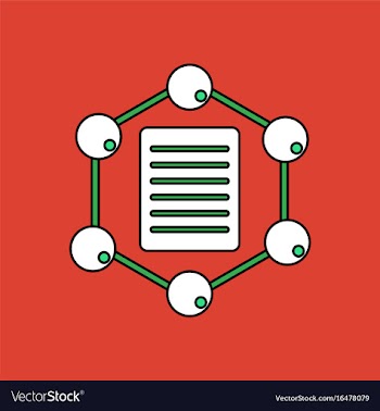 Flat icon design collection molecule and lattice vector image