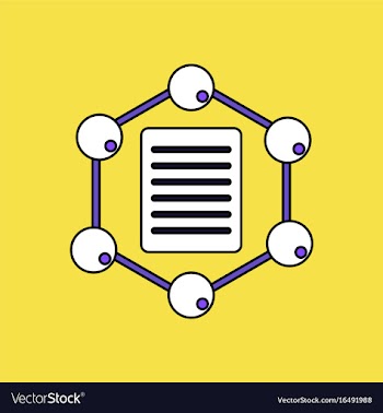 Flat icon design collection molecule and lattice vector image