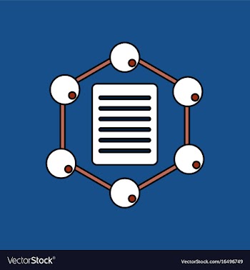 Flat icon design collection molecule and lattice vector image
