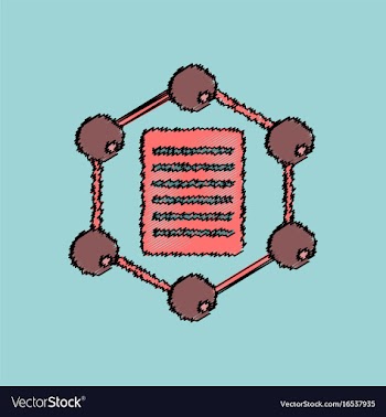 Flat icon design collection molecule and lattice vector image