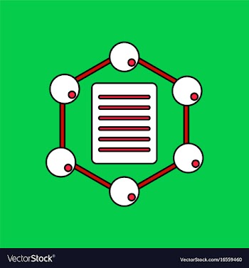 Flat icon design collection molecule and lattice vector image