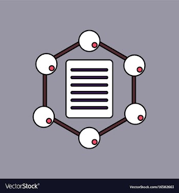 Flat icon design collection molecule and lattice vector image
