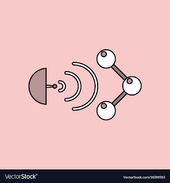 Flat icon design collection molecule and satellite vector image