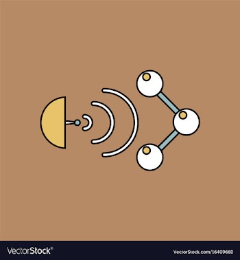 Flat icon design collection molecule and satellite vector image