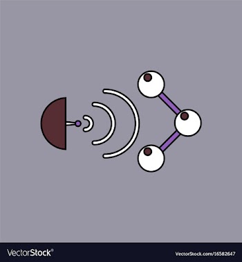 Flat icon design collection molecule and satellite vector image