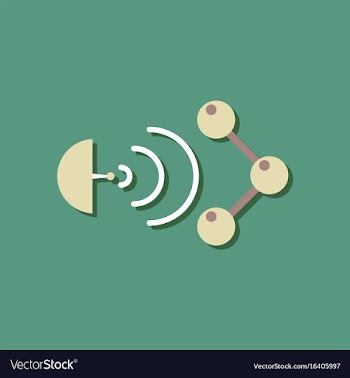 Flat icon design collection molecule and vector image