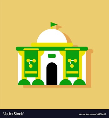 Flat icon design collection molecule institute in vector image