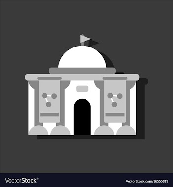 Flat icon design collection molecule institute in vector image