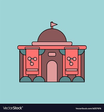 Flat icon design collection molecule institute vector image
