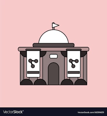 Flat icon design collection molecule institute vector image