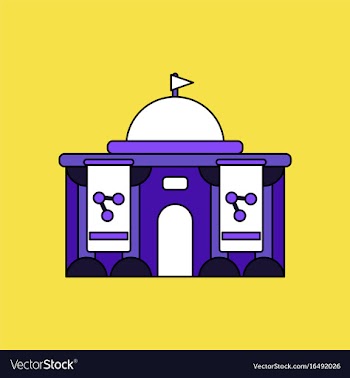 Flat icon design collection molecule institute vector image