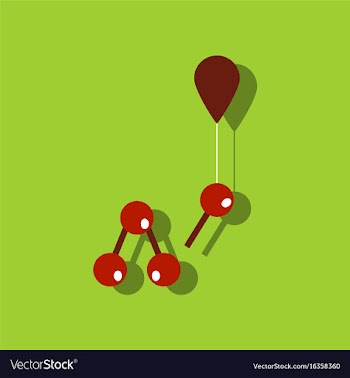 Flat icon design collection molecules and balloon vector image