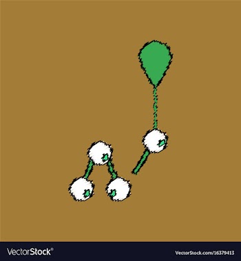 Flat icon design collection molecules and balloon vector image