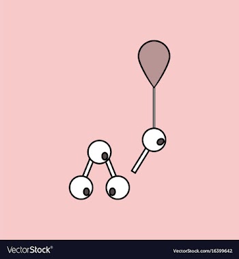 Flat icon design collection molecules and balloon vector image