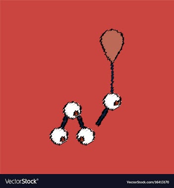 Flat icon design collection molecules and balloon vector image