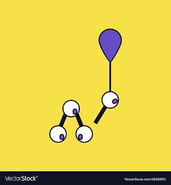 Flat icon design collection molecules and balloon vector image