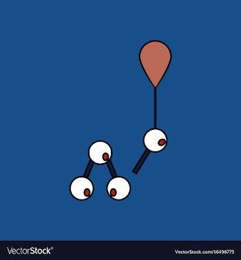 Flat icon design collection molecules and balloon vector image