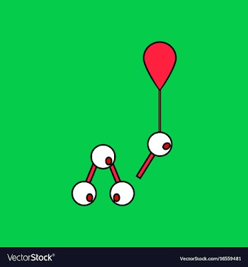 Flat icon design collection molecules and balloon vector image