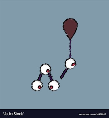 Flat icon design collection molecules and balloon vector image