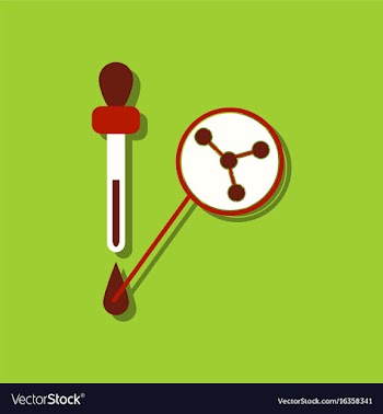 Flat icon design collection molecules and pipette vector image