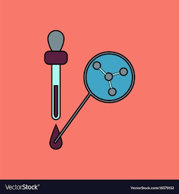 Flat icon design collection molecules and pipette vector image