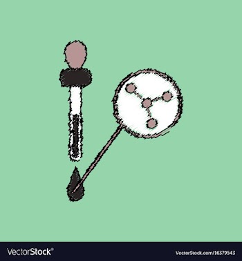 Flat icon design collection molecules and pipette vector image