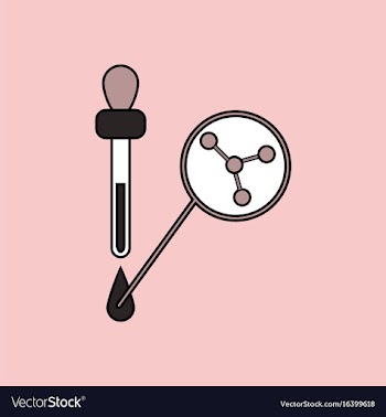 Flat icon design collection molecules and pipette vector image