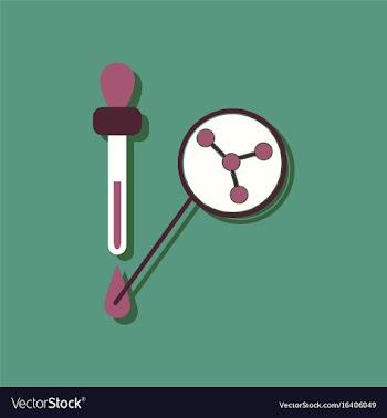 Flat icon design collection molecules and pipette vector image