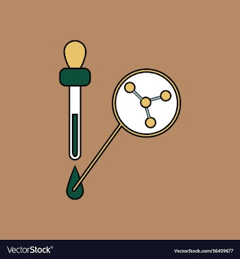 Flat icon design collection molecules and pipette vector image