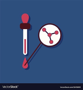 Flat icon design collection molecules and pipette vector image