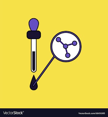 Flat icon design collection molecules and pipette vector image