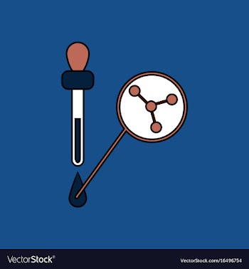 Flat icon design collection molecules and pipette vector image