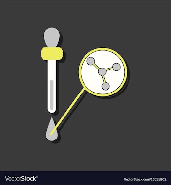 Flat icon design collection molecules and pipette vector image