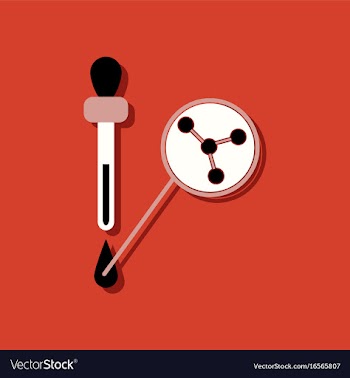 Flat icon design collection molecules and pipette vector image