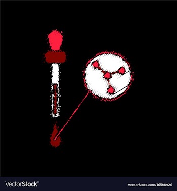 Flat icon design collection molecules and pipette vector image