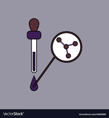 Flat icon design collection molecules and pipette vector image