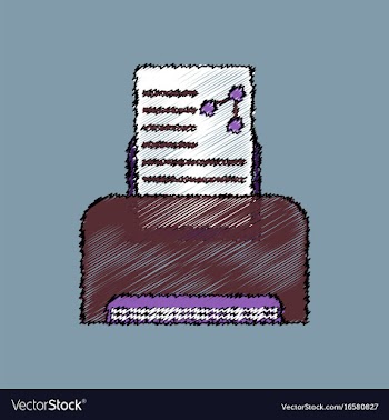 Flat icon design collection molecules and printer vector image