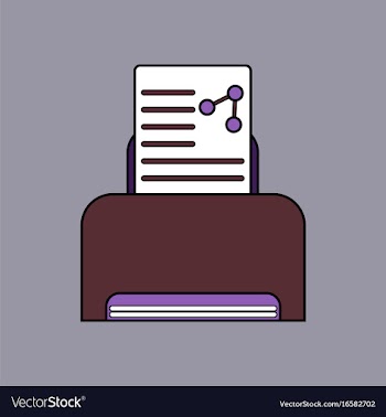 Flat icon design collection molecules and printer vector image