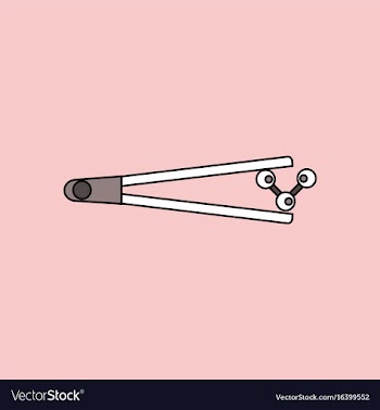 Flat icon design collection molecules and tweezers vector image