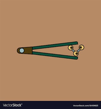 Flat icon design collection molecules and tweezers vector image