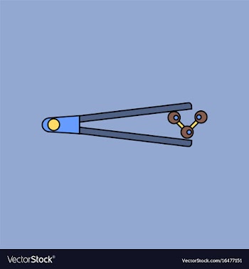 Flat icon design collection molecules and tweezers vector image