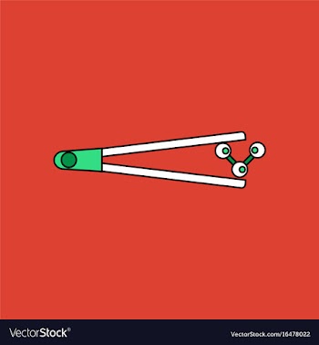Flat icon design collection molecules and tweezers vector image