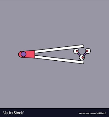 Flat icon design collection molecules and tweezers vector image