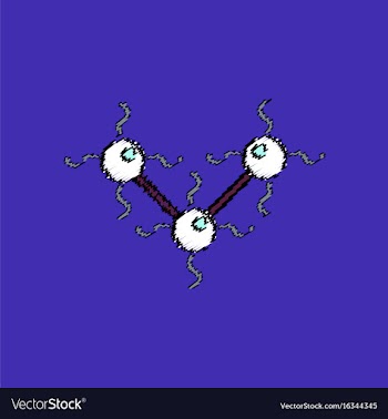 Flat icon design collection molecules and vector image